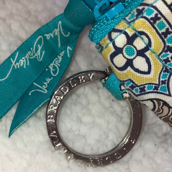Vera Bradley 2 pieces Blue Wristlet wallet and teal key card holder - Picture 4 of 12